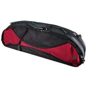 Gewa 307V Sports Style Half-Moon 4/4 Violin Case with Red-Black Exterior and Black Interior